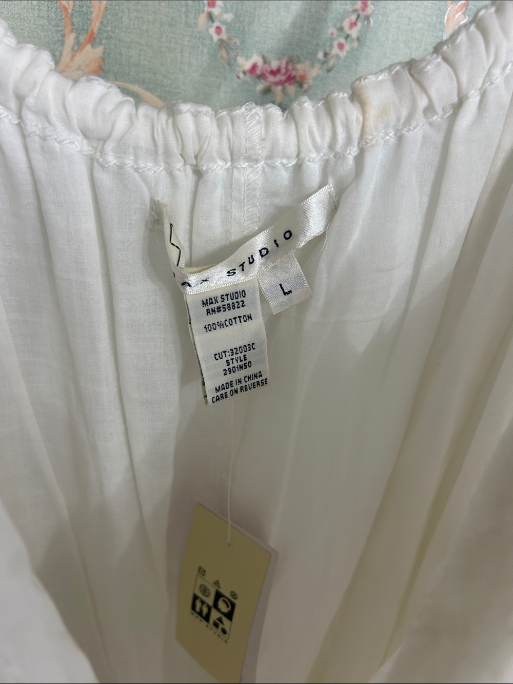 $128🌺🌸NWT🌸🌺 VINTAGE 100% cotton spaghetti strap dress fully lined SIZE Med-Large - Picture 6 of 10